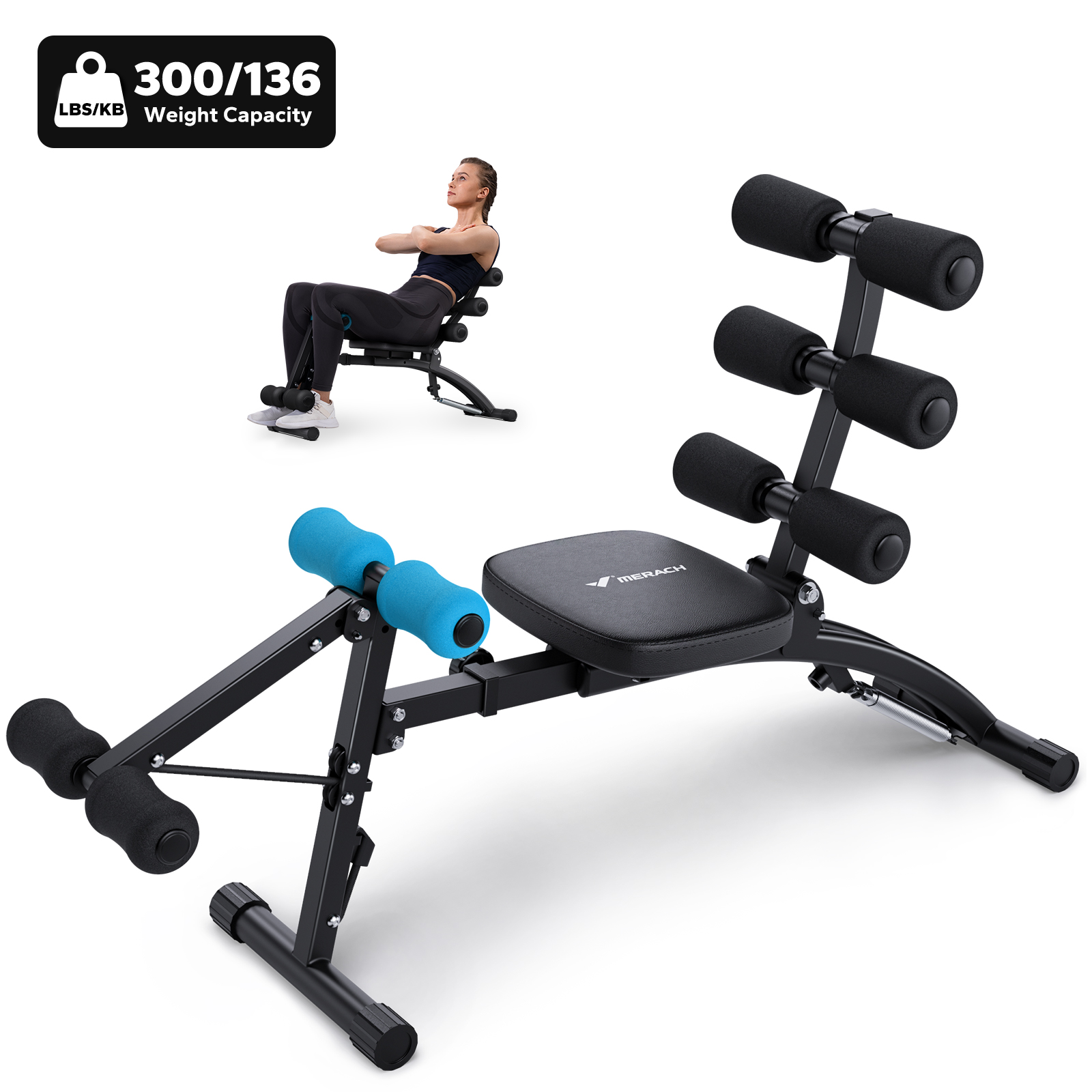 Home Gym Equipment Amazon - MERACH Ab Machine Multi-Functional Adjustable Ab
