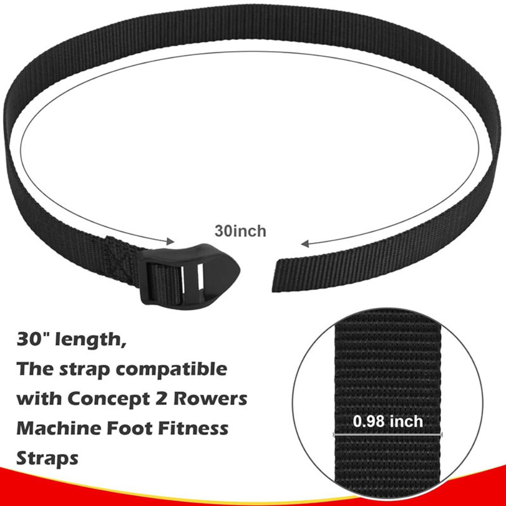 Home Gym Rowing Machine - 77cm Rowing Machine Feet Straps Set