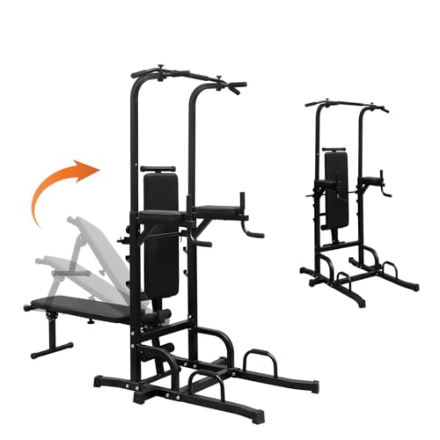 Home Gym Multifunctional - Power Tower with Weight Bench Adjustable