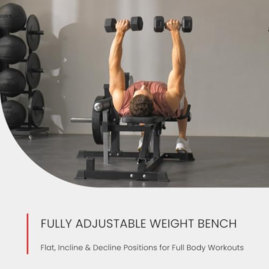 Adjustable Weight Bench with L - Home Gym Hip Thrust Machine avaliação e preço