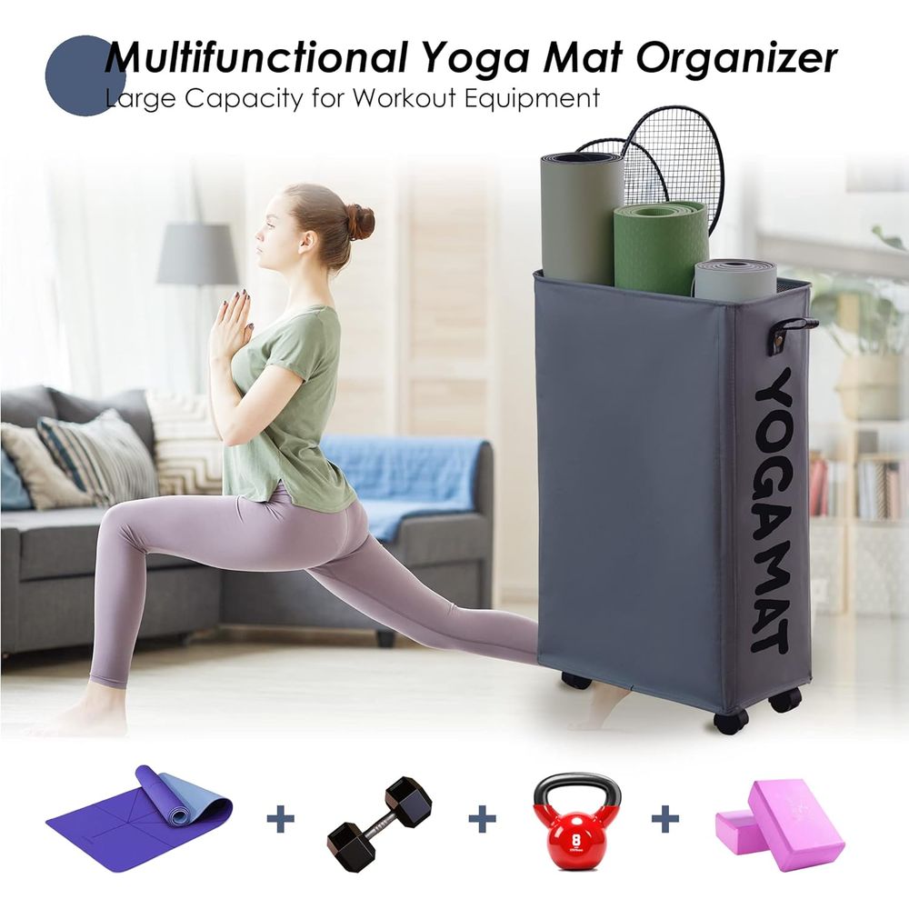 Portable Yoga Mat Storage Rack - Home Gym Yoga Mat Storage avaliação e preço