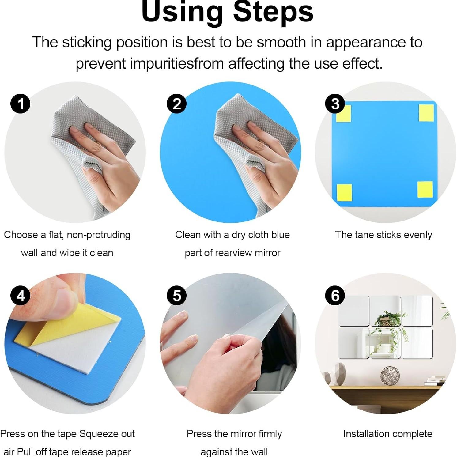 4Pcs Acrylic Mirror Wall Stick - Home Gym For Kids avaliação e preço