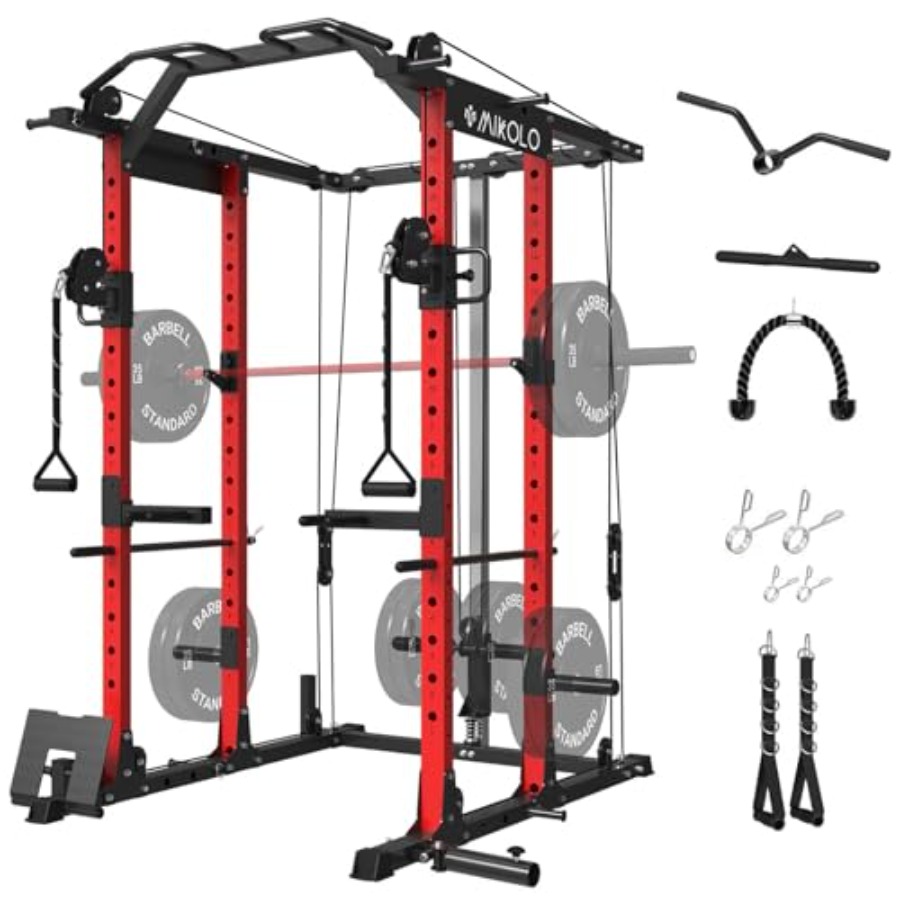 Home gym power cage with steel - Lat Pulldown Cable avaliação e preço