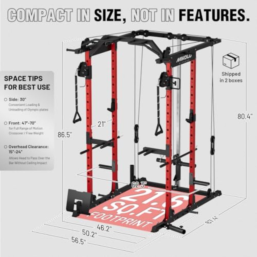 Home gym power cage with steel - Lat Pulldown Cable avaliação e preço