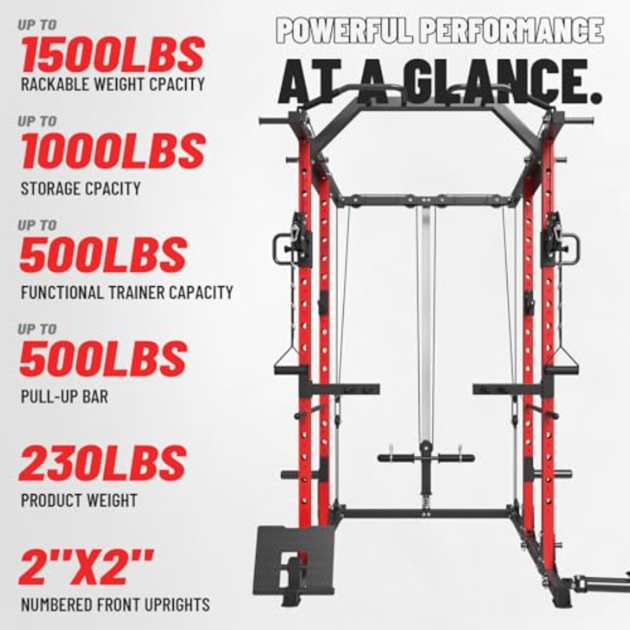 Home gym power cage with steel - Lat Pulldown Cable avaliação e preço