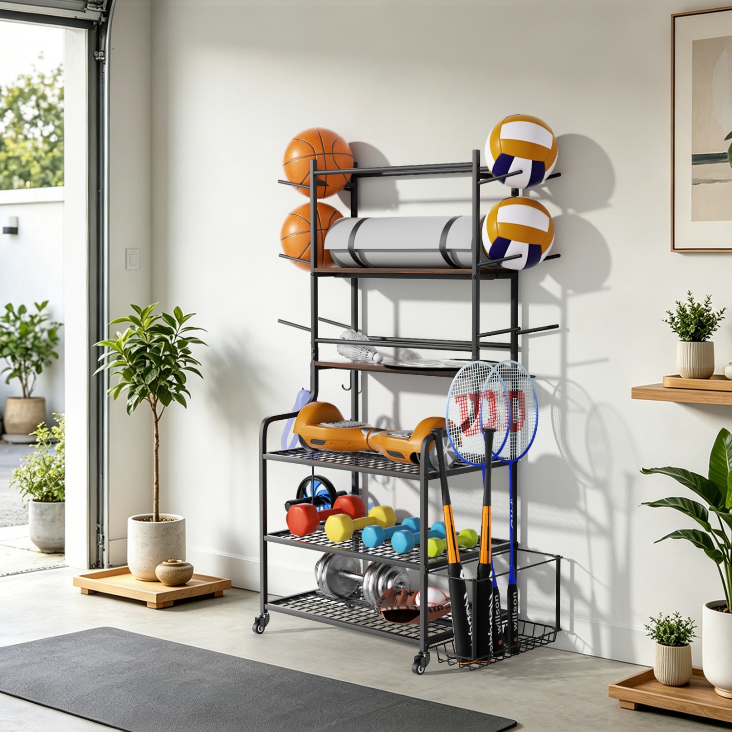 Yoga Mat Storage Rack Home Gym - Home Gym Yoga Mat Storage avaliação e preço