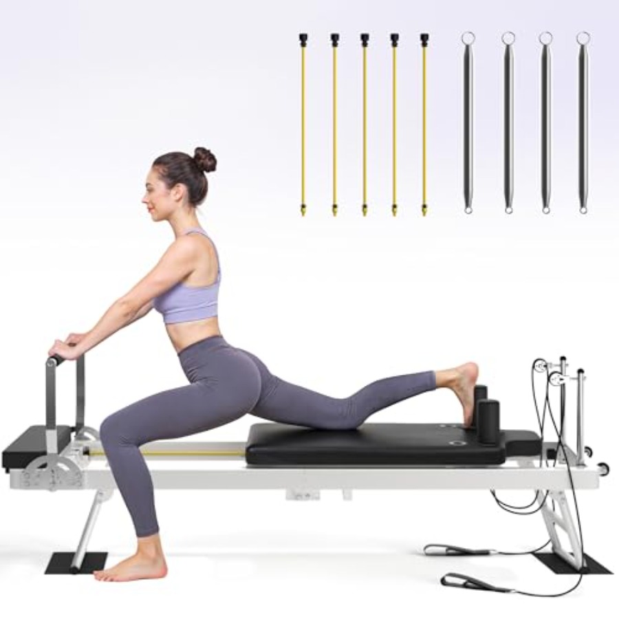 Foldable Pilates Reformer Mach - Home Gym Resistance avaliação e preço