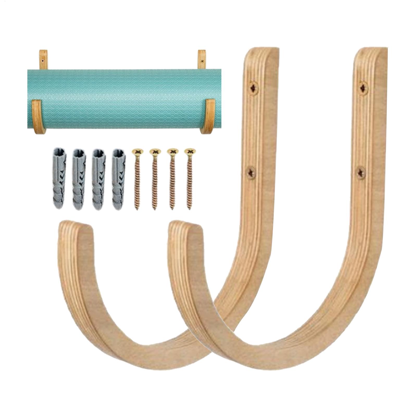 Wooden Yoga Mat Holder Wall Mo - Home Gym Yoga Mat Storage avaliação e preço
