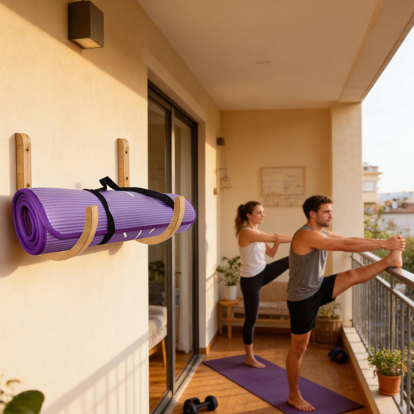 Yoga Mat Organizer 2 Pieces Wo - Home Gym Yoga Mat Storage avaliação e preço