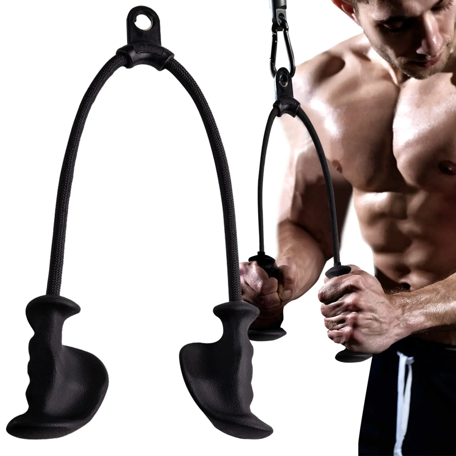 Ergonomic Triceps Rope,Easy to - Lat Pulldown Cable avaliação e preço
