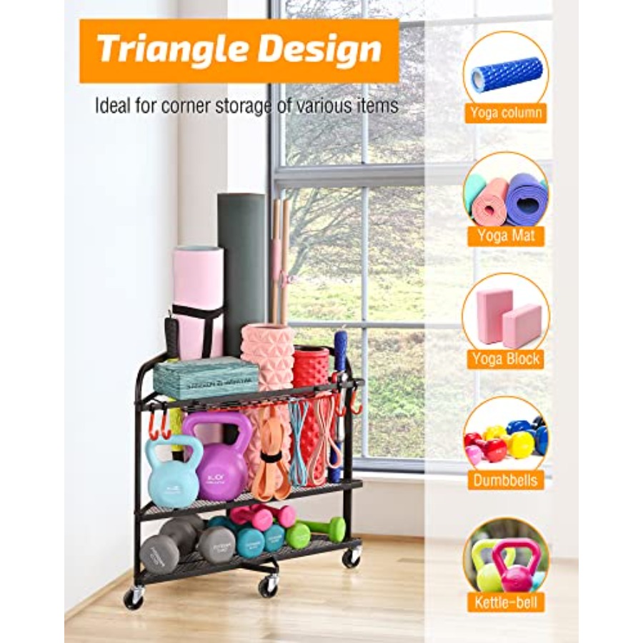 Weight Rack for Dumbbells Home - Home Gym Yoga Mat Storage avaliação e preço