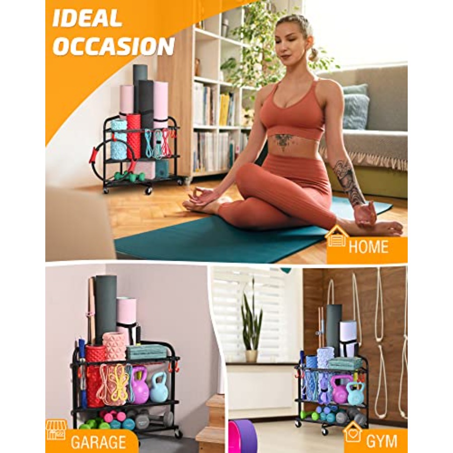 Weight Rack for Dumbbells Home - Home Gym Yoga Mat Storage avaliação e preço