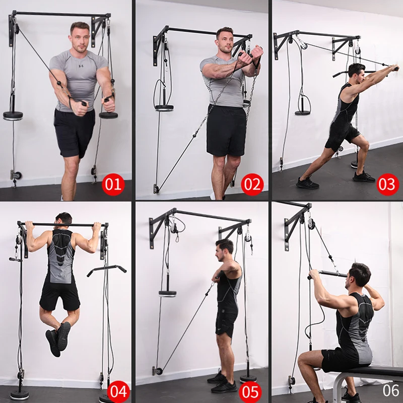 Wall Mounted DIY Fitness Pulle - Home Gym Diy Pulley System avaliação e preço