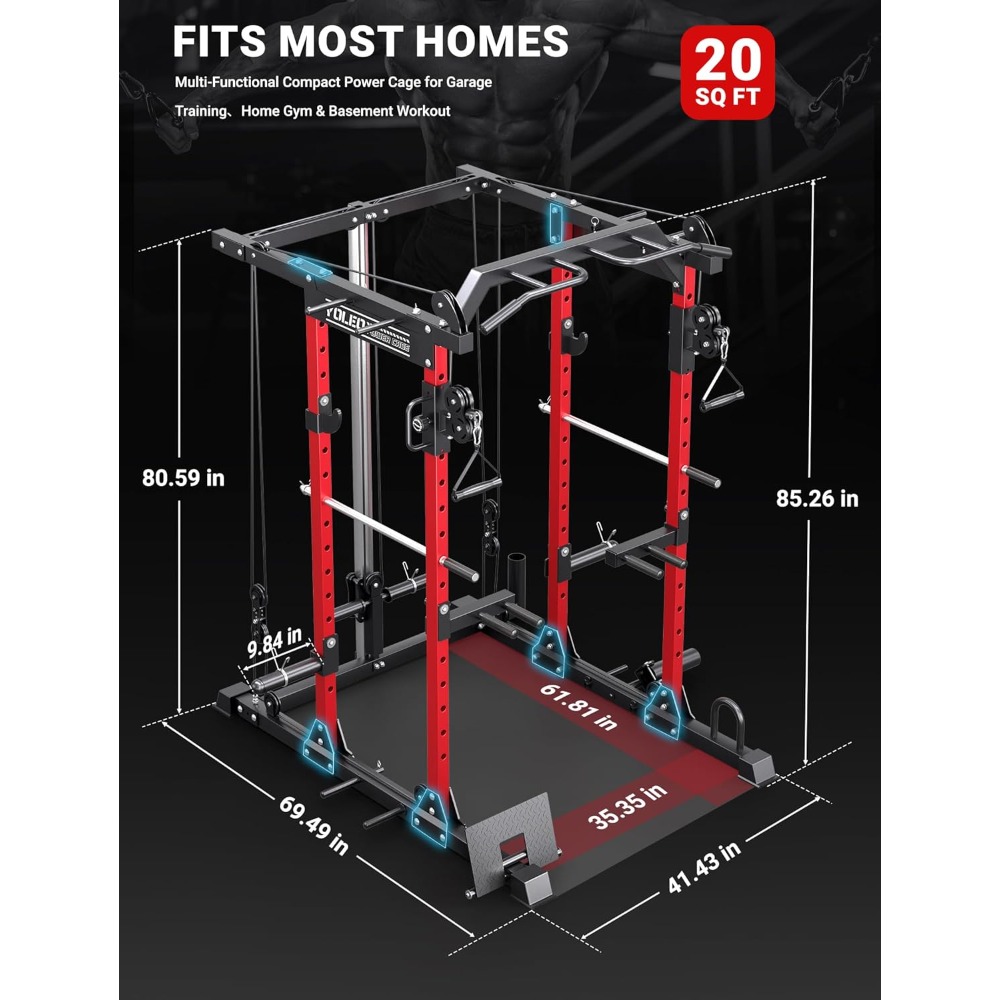 Cable Machine Home Gym 2 in 1, - Home Gym Rowing Machine avaliação e preço