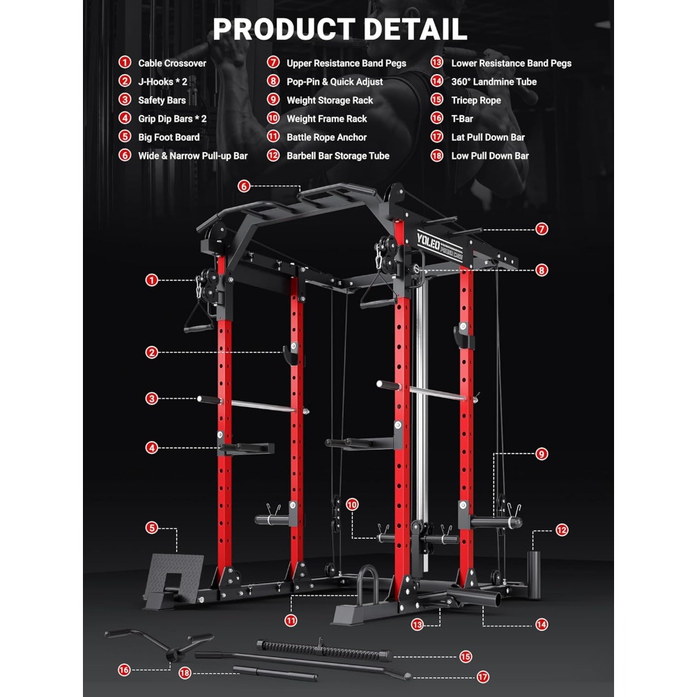 Cable Machine Home Gym 2 in 1, - Home Gym Rowing Machine avaliação e preço