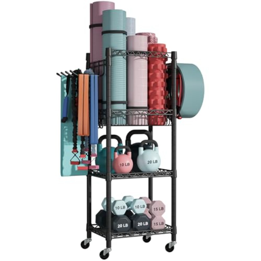 Home Gym Storage 3 Tiers Worko - Home Gym Yoga Mat Storage avaliação e preço