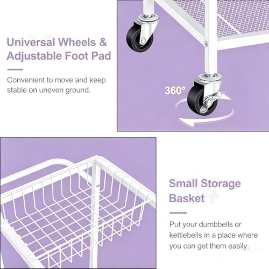 Workout Equipment Storage Rack - Home Gym Yoga Mat Storage avaliação e preço