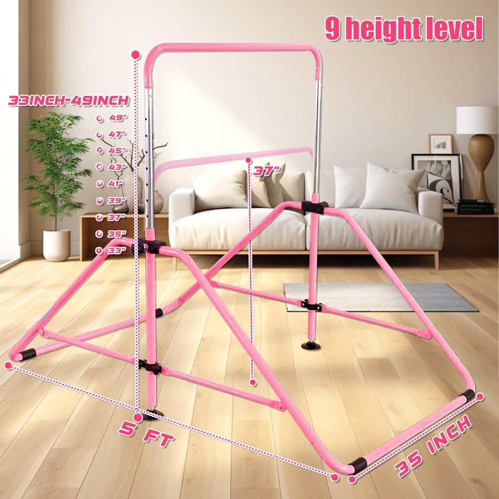 Foldable Gymnastics Bar for Ki - Home Gym For Kids avaliação e preço