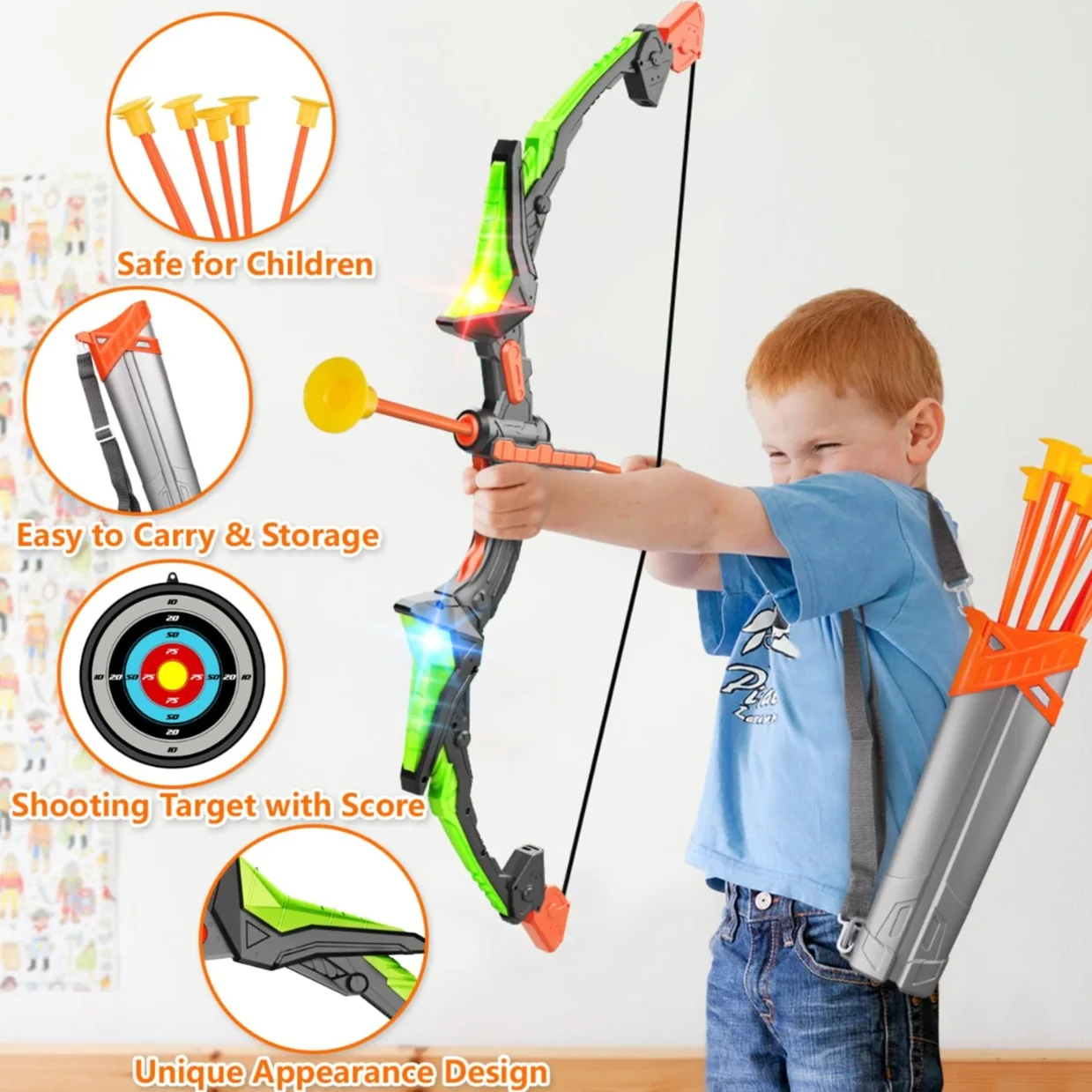 Kid Archery Set Bow and Arrow  - Home Gym For Kids avaliação e preço