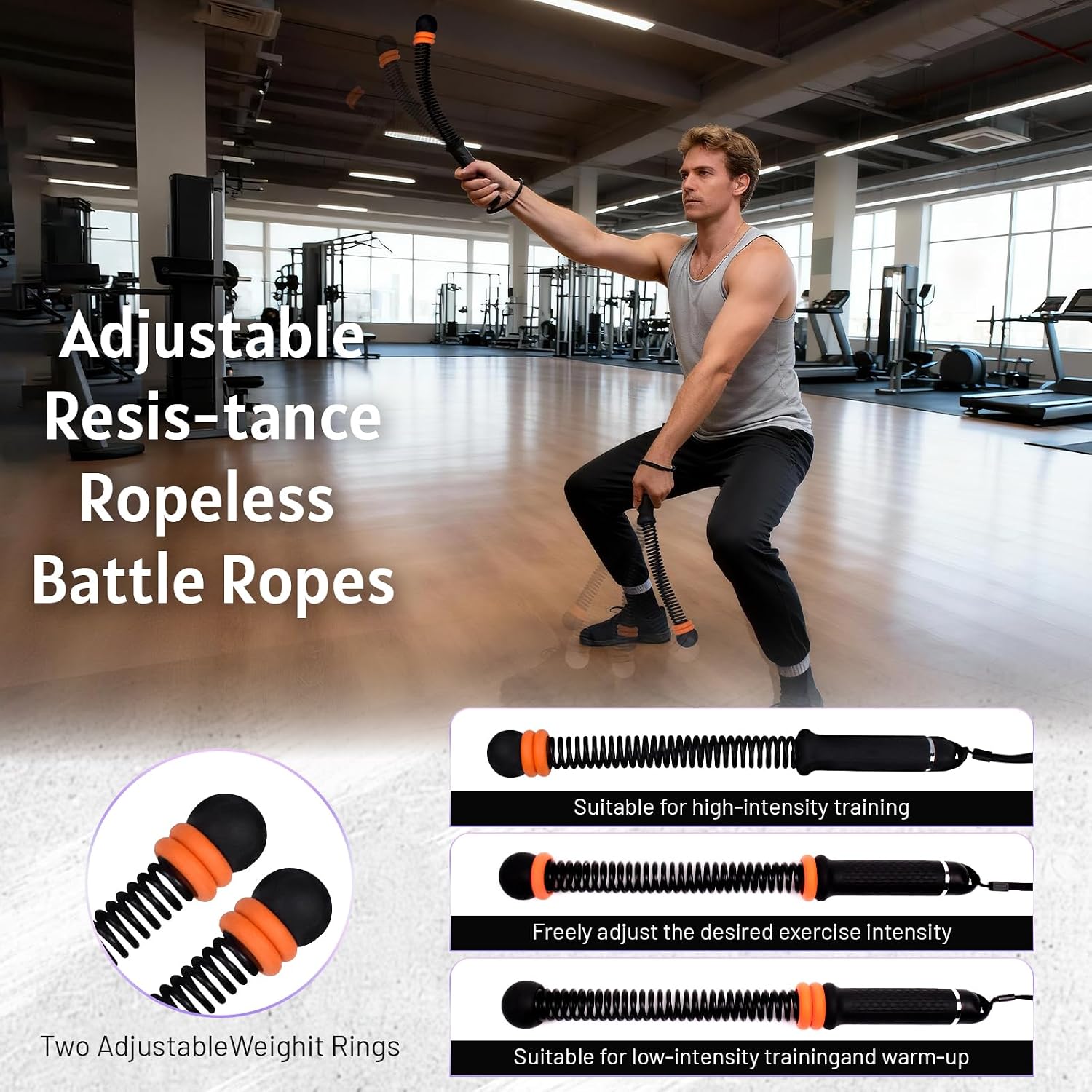 Ropeless Battle Ropes with Adj - Home Gym Resistance avaliação e preço