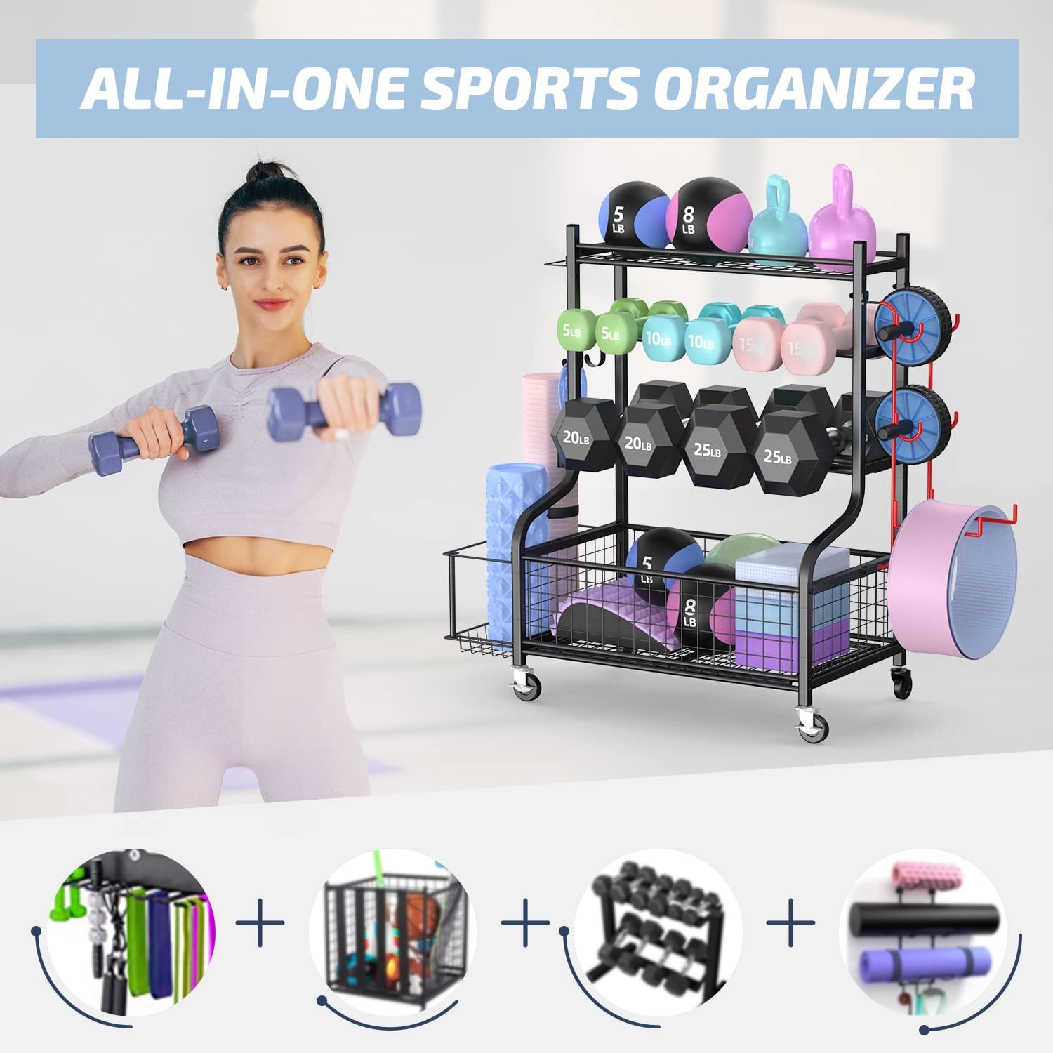 Home Gym Dumbbell Rack with Wh - Home Gym Dumbbells avaliação e preço