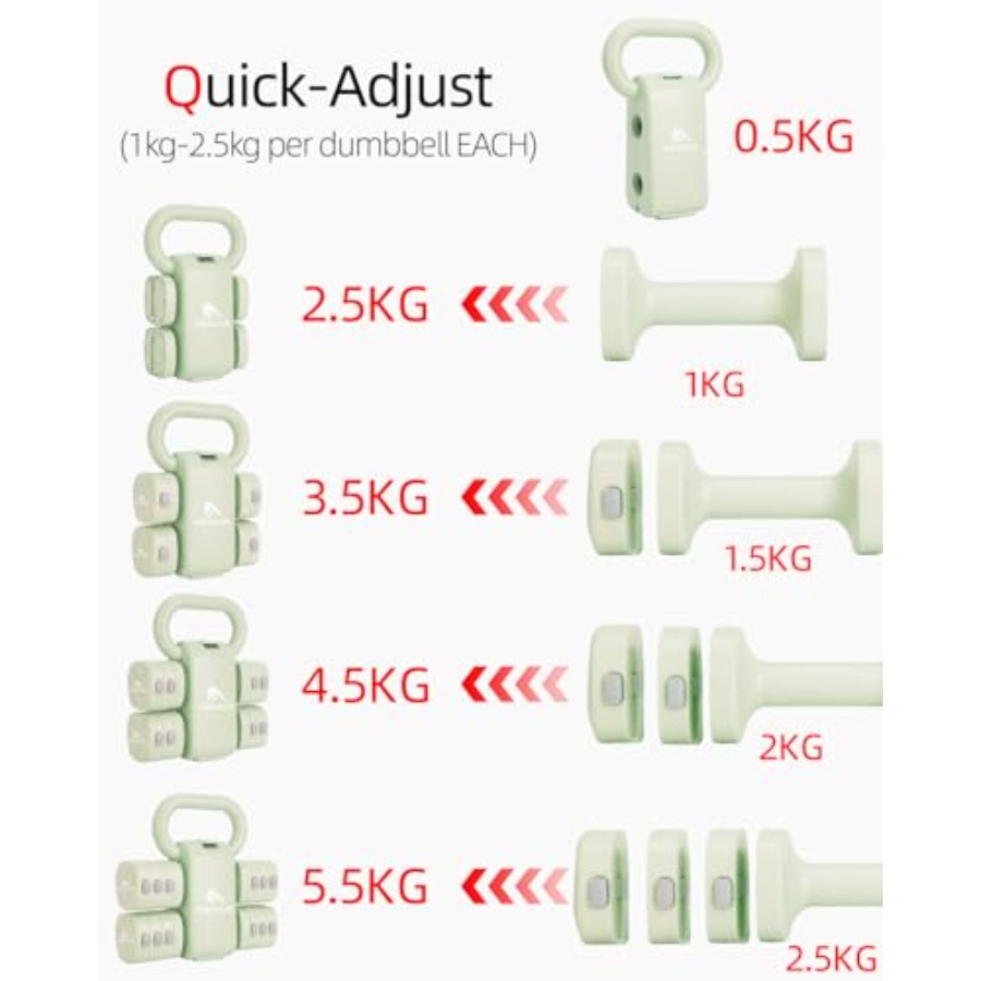 Home gym dumbbell set: 4-in-1  - Home Gym Dumbbells avaliação e preço