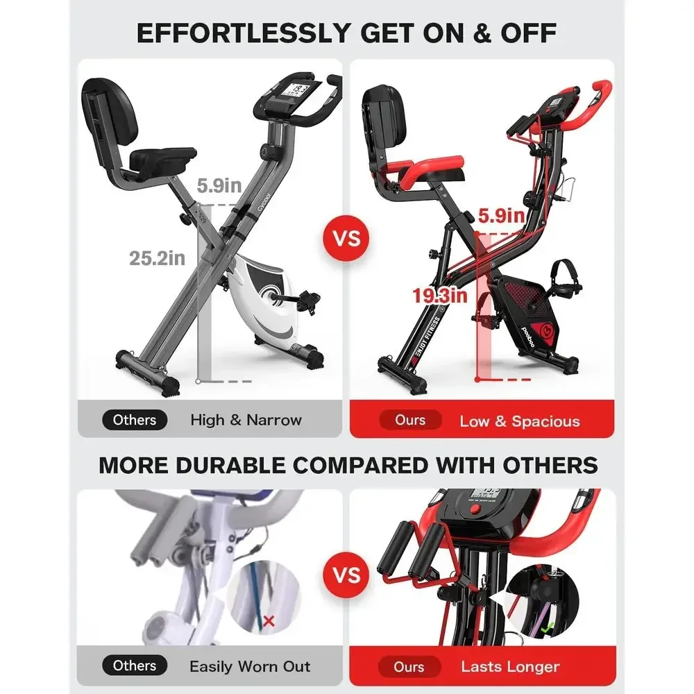 Upright Exercise Bike with Adj - Home Gym Resistance avaliação e preço