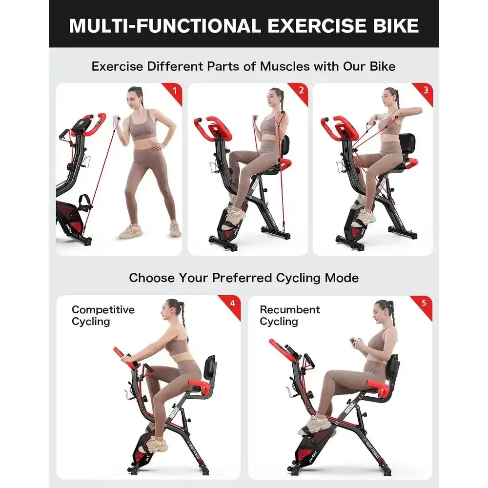 Upright Exercise Bike with Adj - Home Gym Resistance avaliação e preço