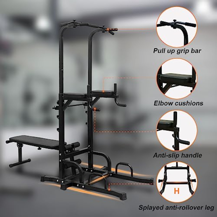 Power Tower with Weight Bench  - Home Gym Multifunctional avaliação e preço