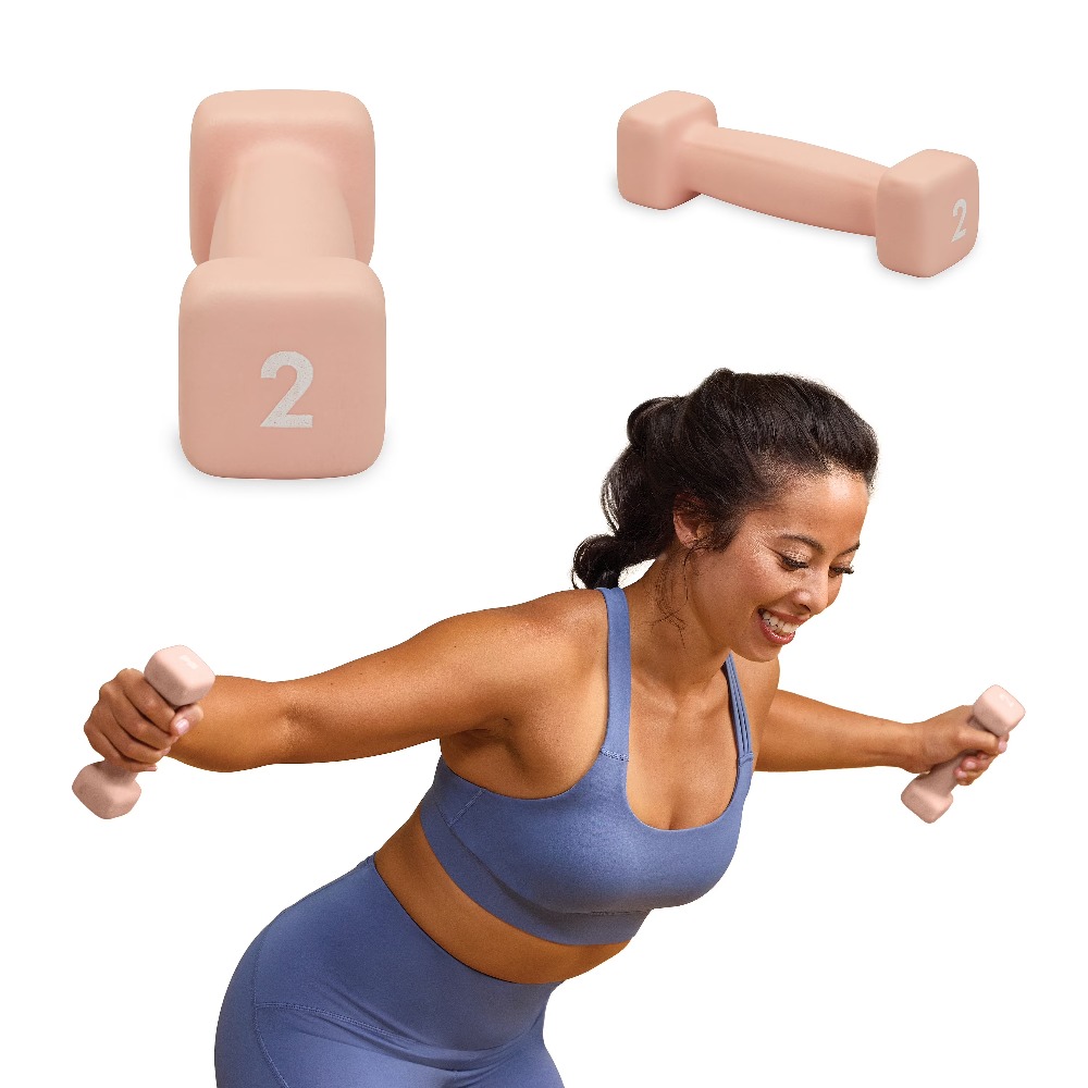 Neoprene Coated 2 Pound Dumbbe - Home Gym Dumbbells avaliação e preço