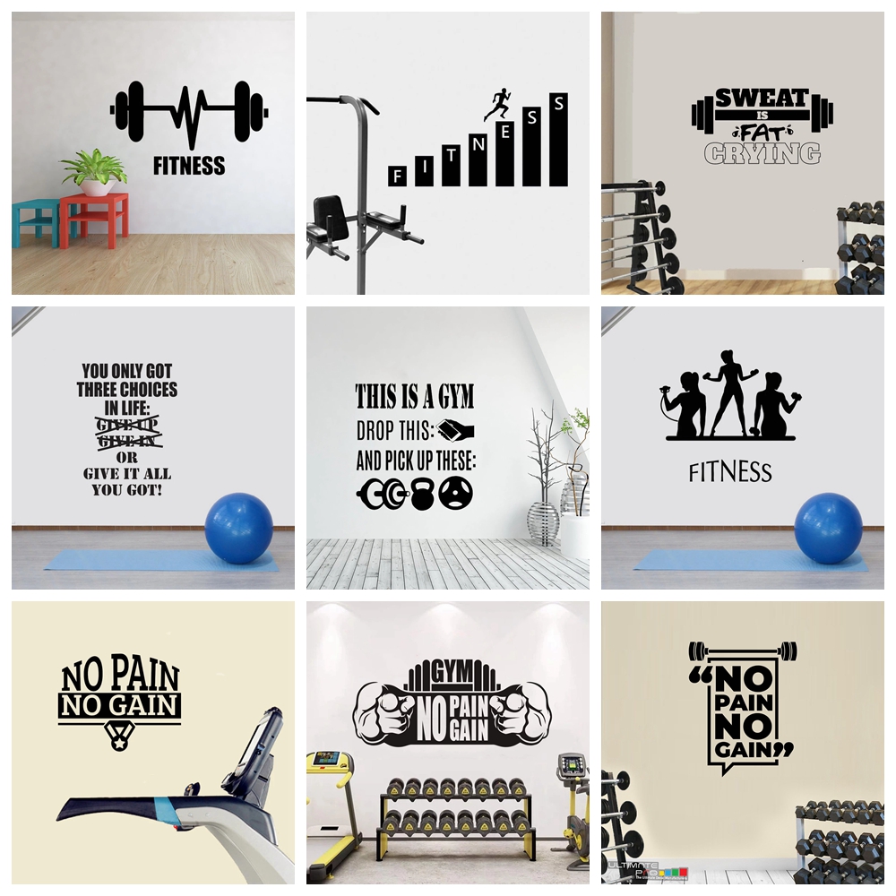 1 pc hot sale GYM culture Wall - Home Gym For Kids avaliação e preço