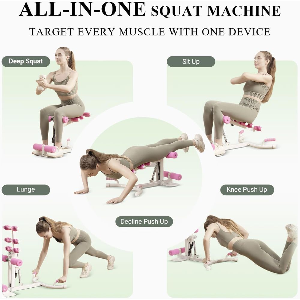 Women Deep Squat Machine with  - Home Gym Resistance avaliação e preço