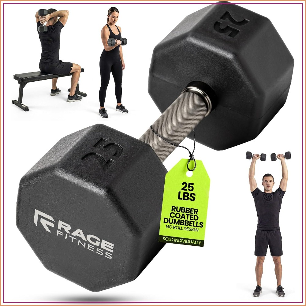 Rubber Coated Dumbbells - No R - Home Gym Dumbbells avaliação e preço