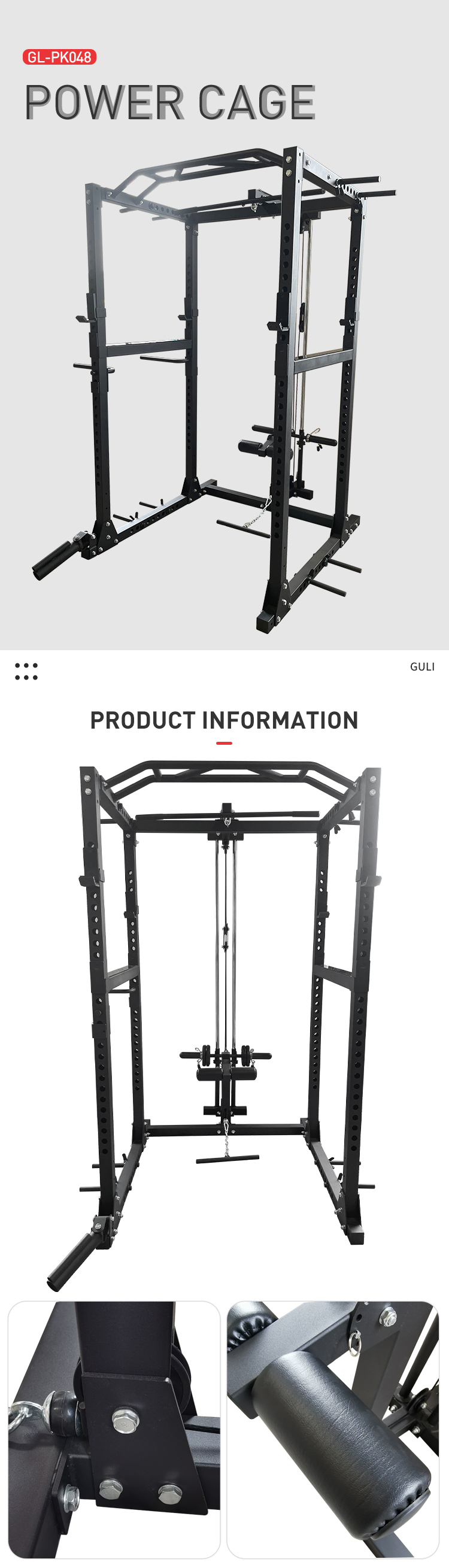 Commercial Power Cage With Lat - Lat Pulldown Cable avaliação e preço