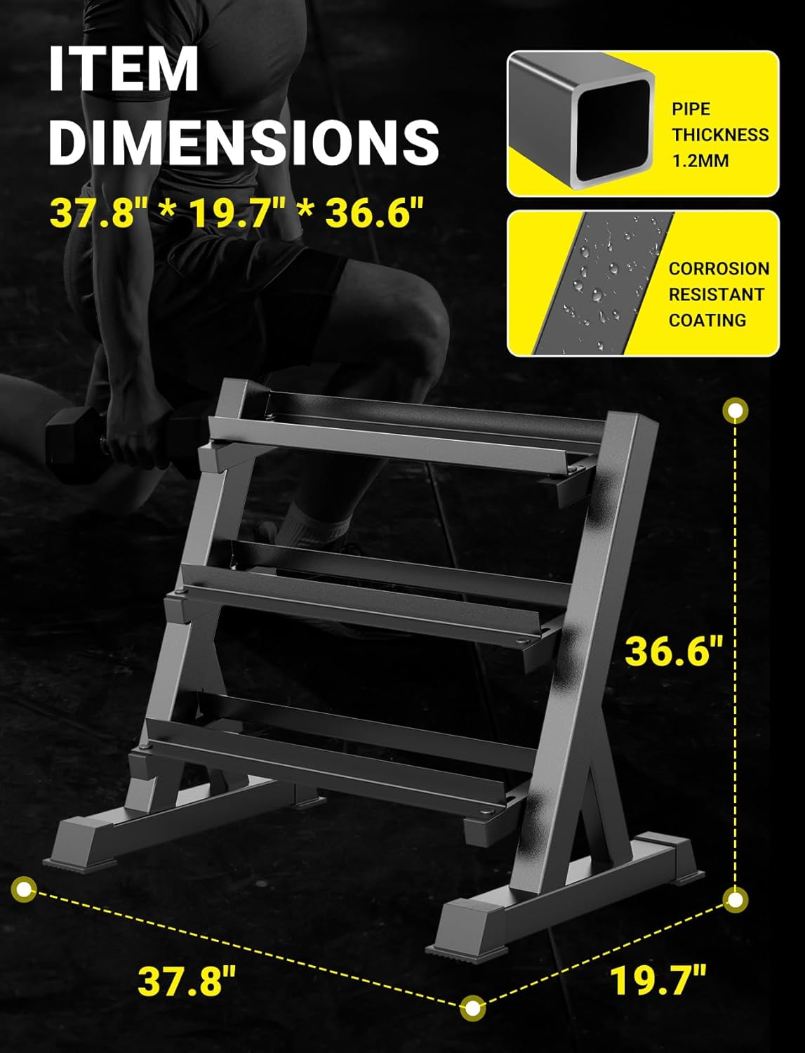 Home Gym Dumbbell Rack, 3 & 5  - Home Gym Dumbbells avaliação e preço